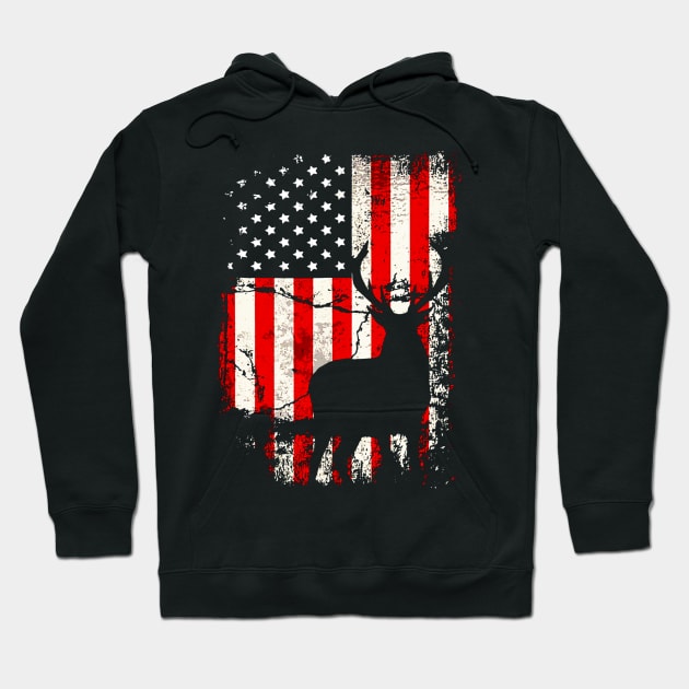 Deer Hunting Flag Hoodie by Kiwistore